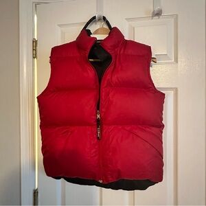 LL Bean Women’s Reversible Red Down Puffer Vest